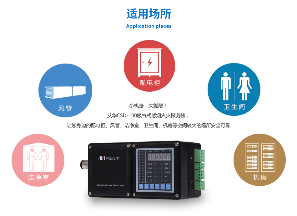 CSD-100空气采样式烟雾探测器 控烟报警器应用场所
