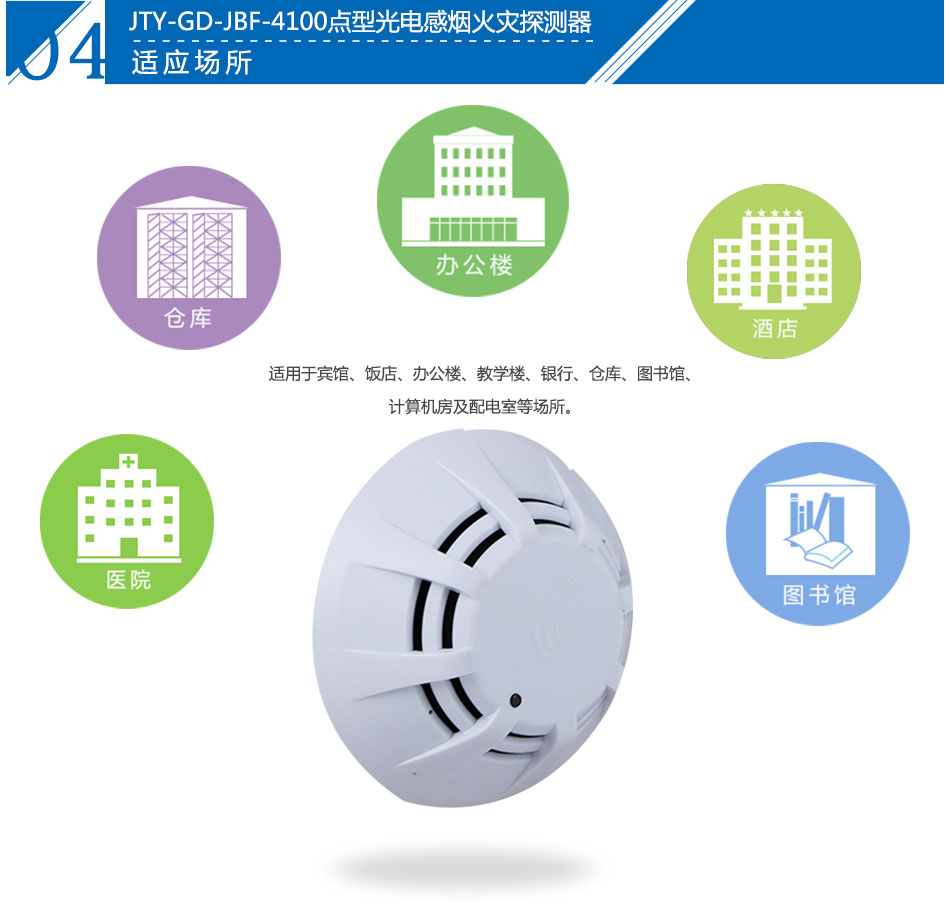 JTY-GD-JBF-4100点型光电感烟火灾探测器产品应用场所