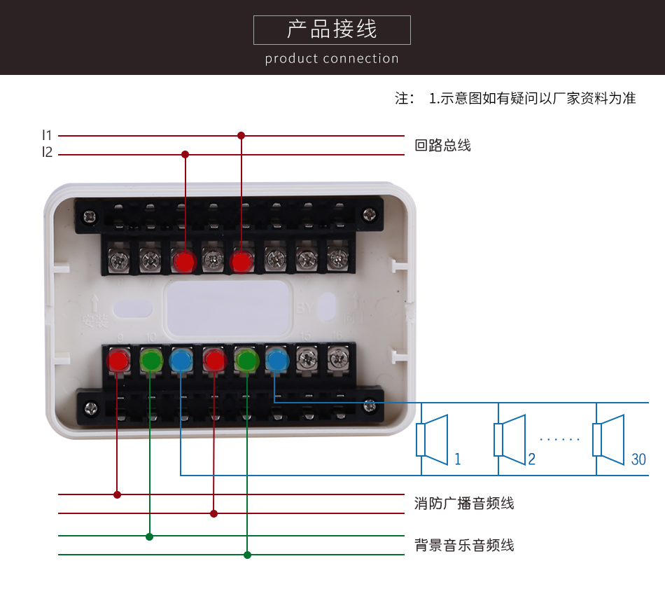 JBF-143F输出模块产品接线图