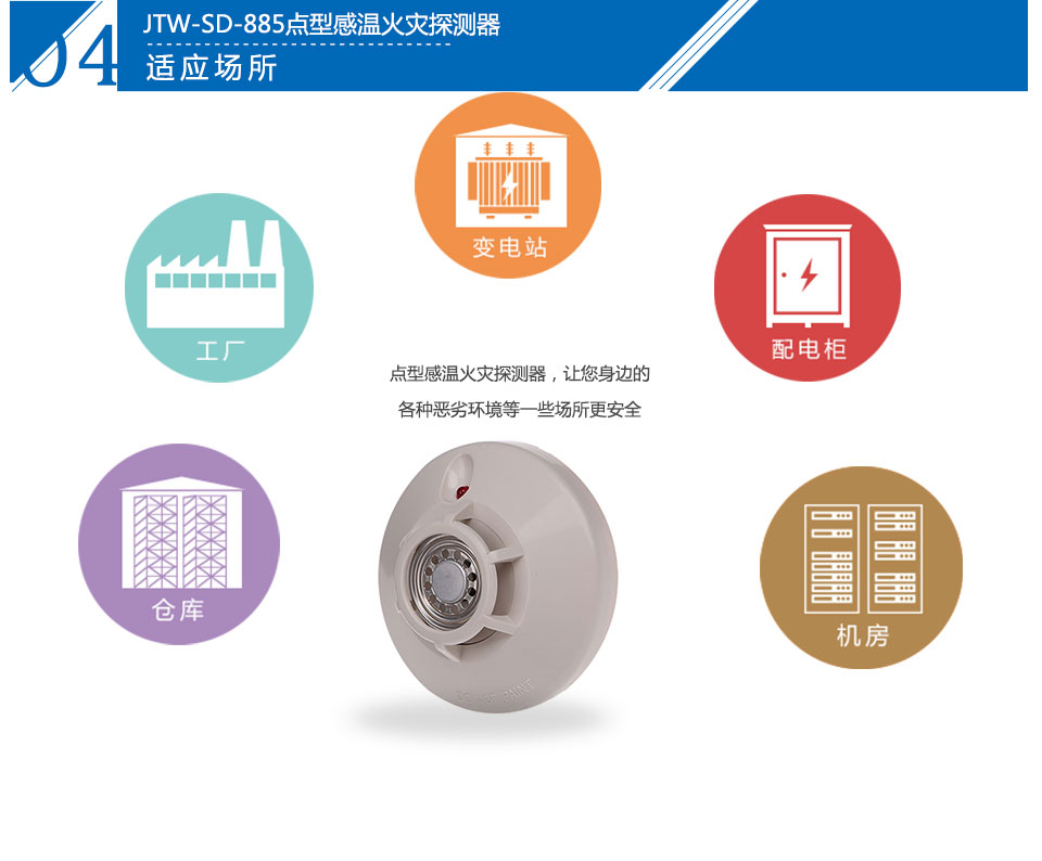 JTW-SD-885点型感温火灾探测器应用场所