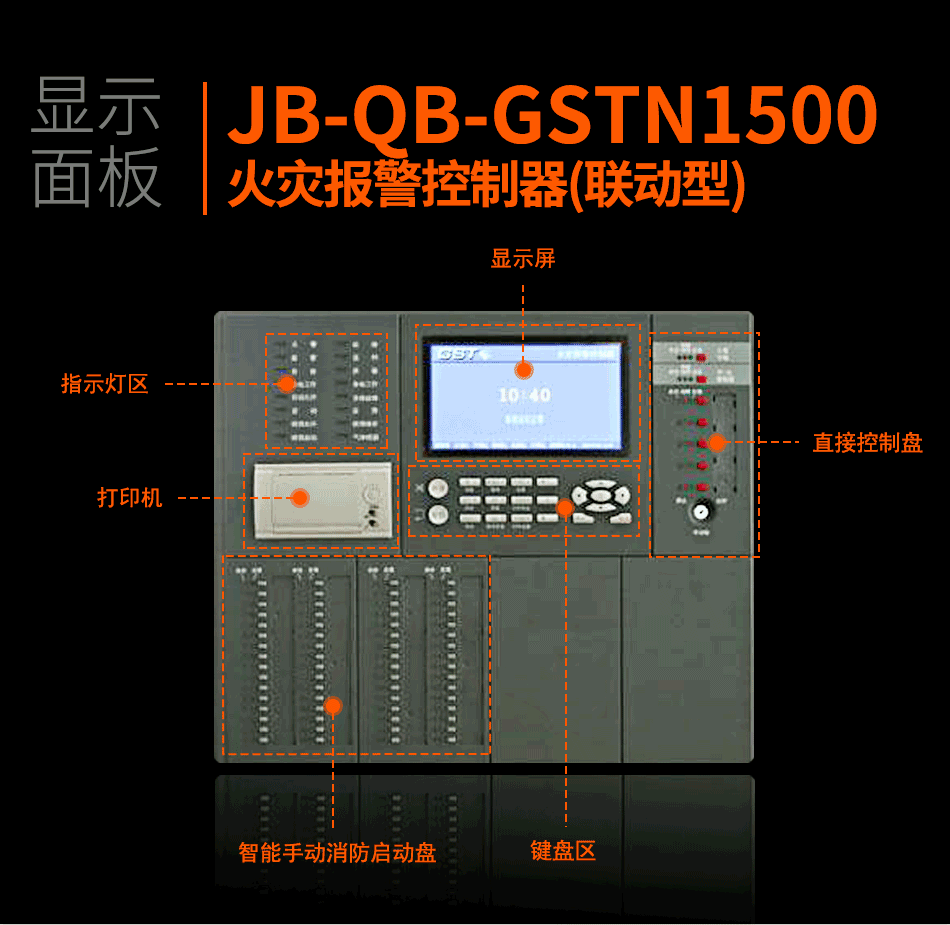 JB-QB-GSTN1500火灾报警控制器(联动型)显示面板