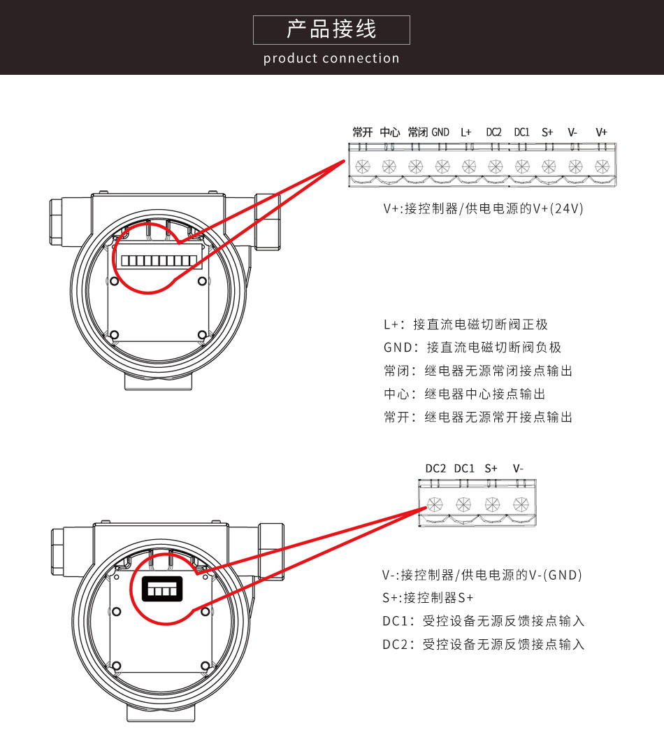 HJ-1825EX(A)防爆型接点信号式控制模块接线图