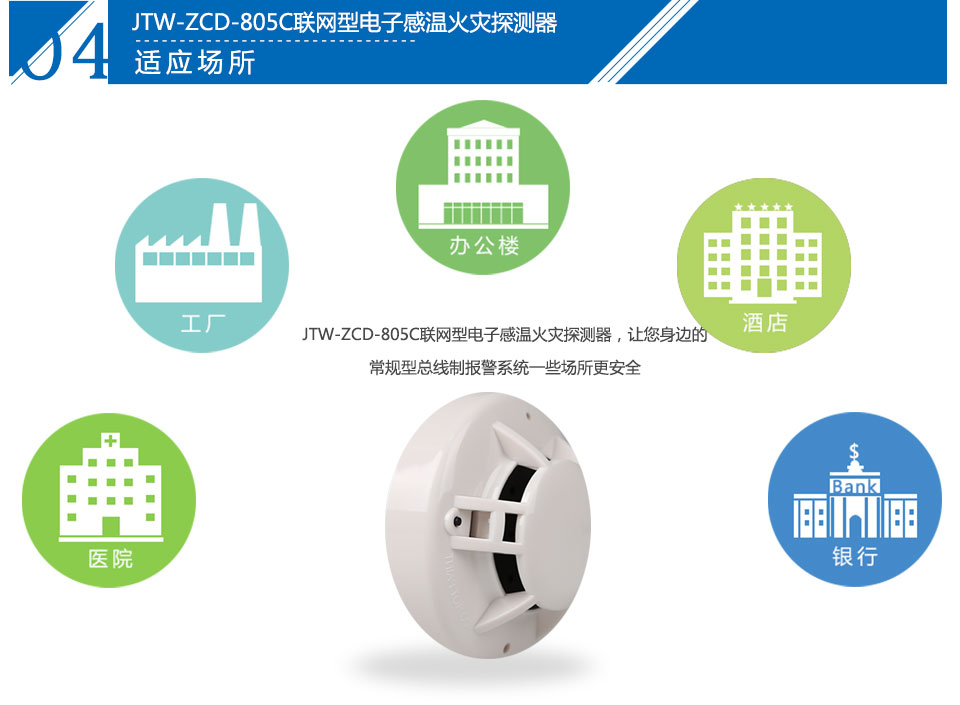 JTW-ZCD-805C联网型电子感温火灾探测器应用场所