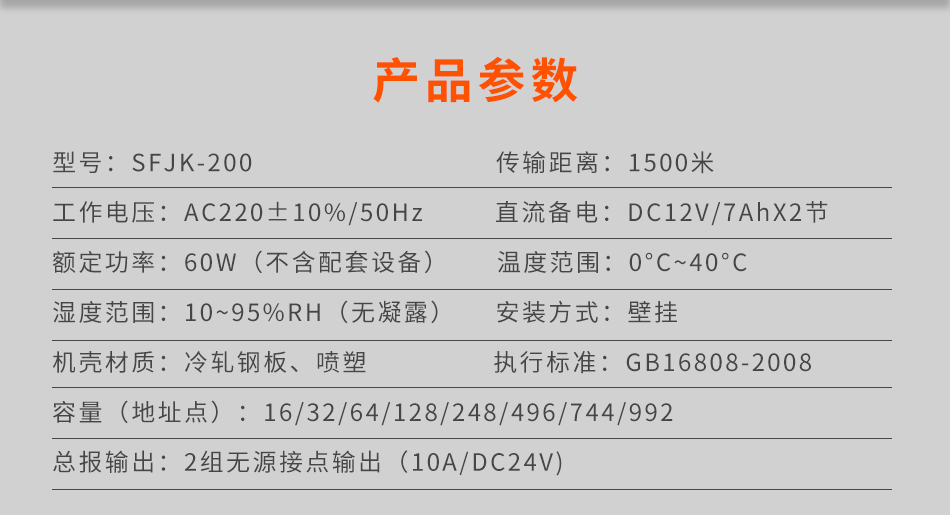 SFJK-200可燃气体控制器参数