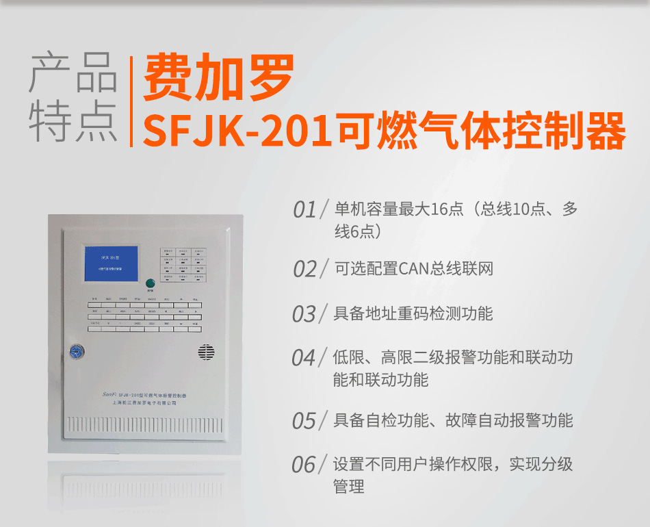 SFJK-201可燃气体控制器特点