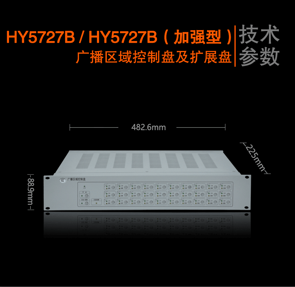 HY5727B广播区域控制盘展示