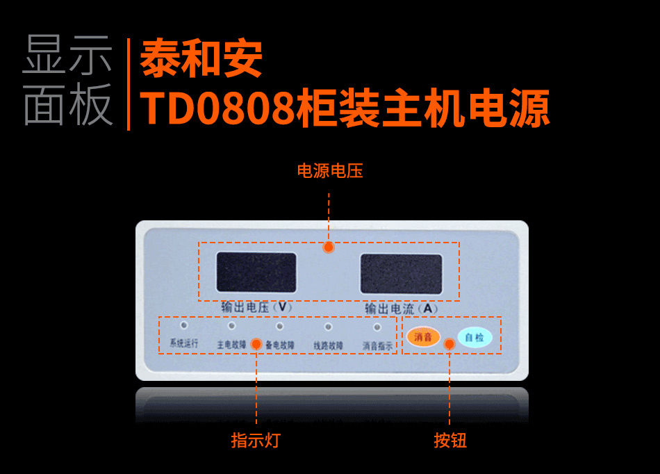 泰和安柜装主机电源TD0808显示面板