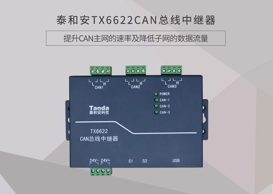 泰和安TX6622CAN总线中继器情景展示