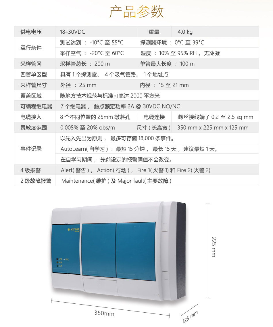 VLP-400-CH产品参数