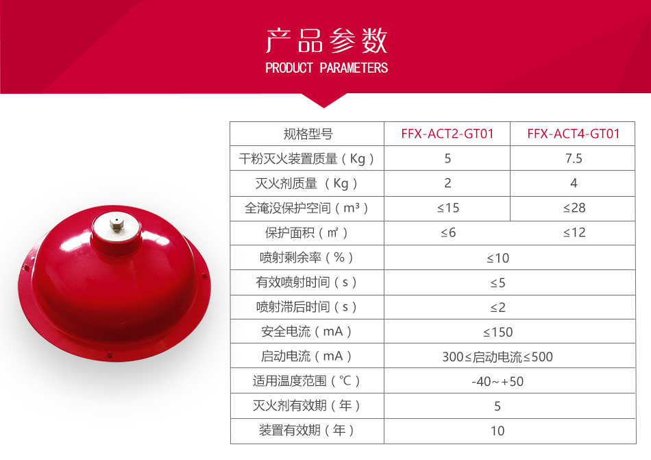 便携式快速灭火装置产品参数