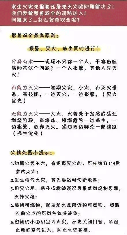 发生火灾，报警、灭火、逃生到底那个先？