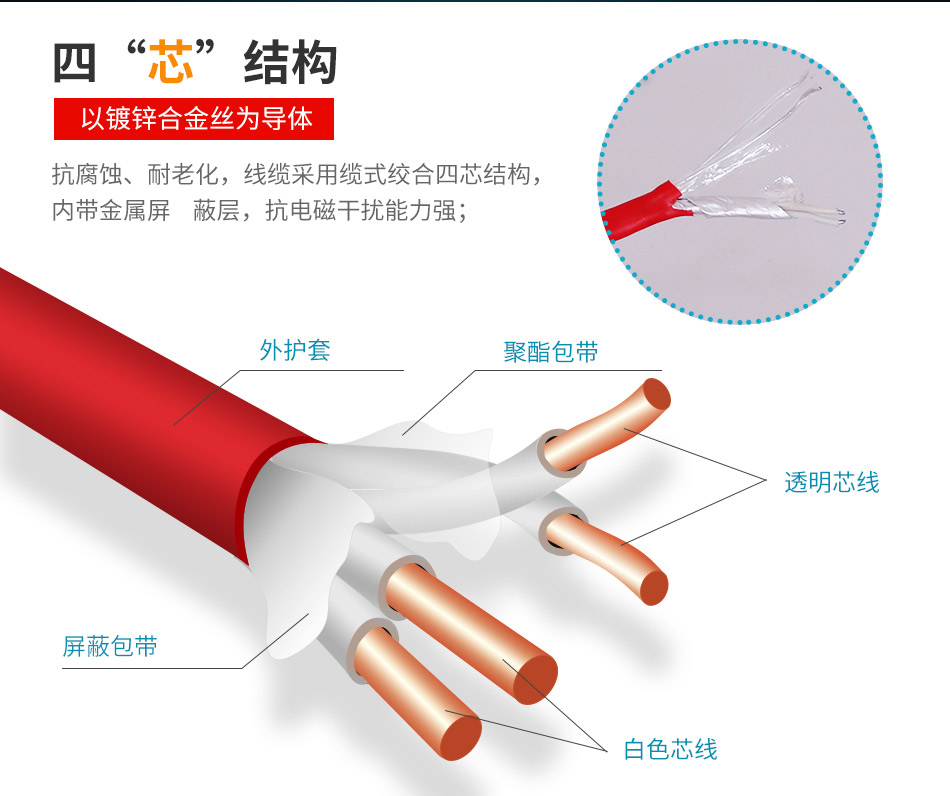 JTW-LD-ZS2000-85可恢复式线型定温火灾探测器特点