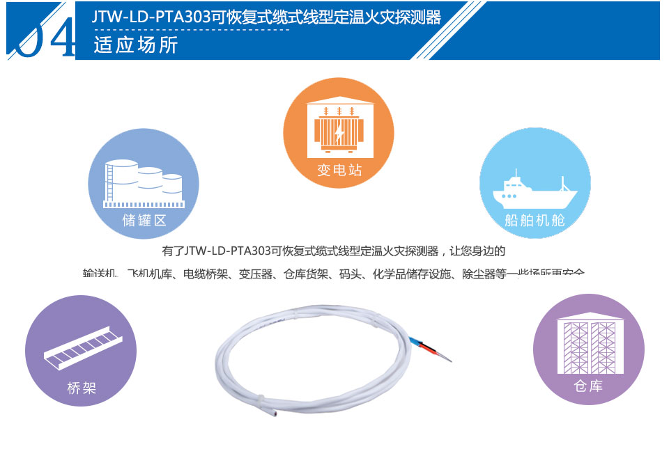 JTW-LD-PTA303可恢复式缆式线型定温火灾探测器