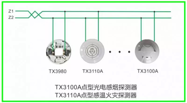 泰和安火灾报警产品接线示意图