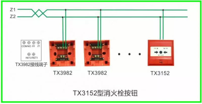 泰和安火灾报警产品接线示意图