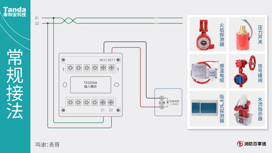 泰和安消防设备接线图图片