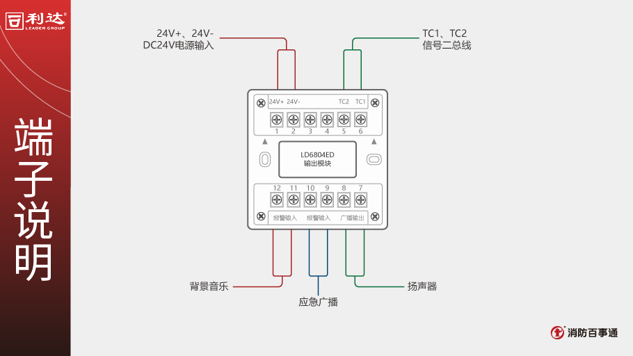 LD6804ED输出模块端子说明