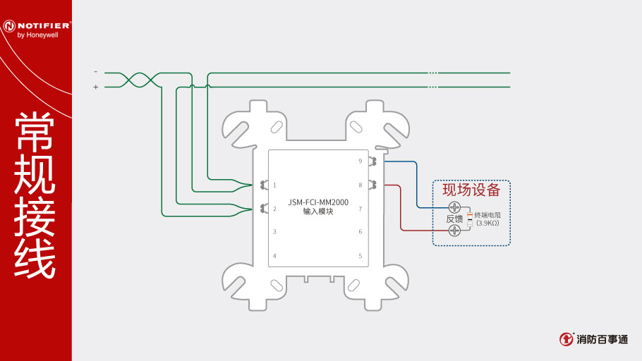 诺帝菲尔JSM-FCI-MM2000监视模块接线