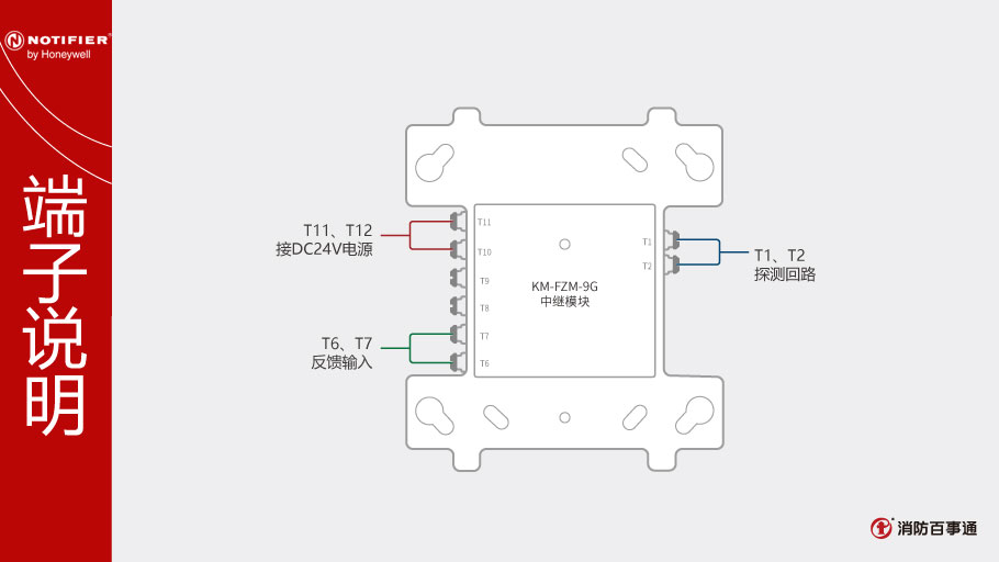 诺帝菲尔KM-FZM-9G中继模块端子说明