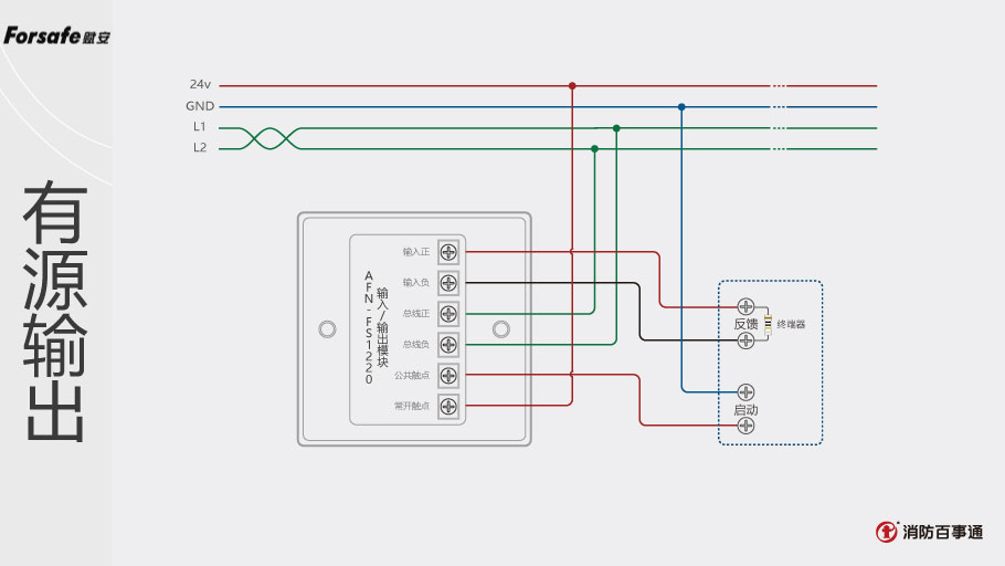 AFN-FS1220有源输出接线