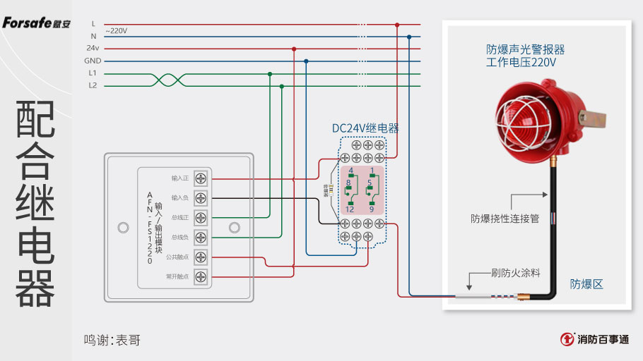 赋安消防主机接线图图片