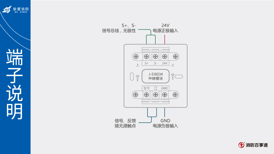 J-EI6034中继模块端子说明""