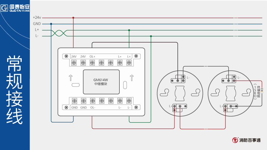 国泰怡安GM614W中继模块接线