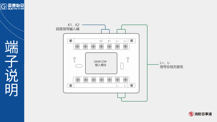 国泰怡安GM612W输入模块端子说明