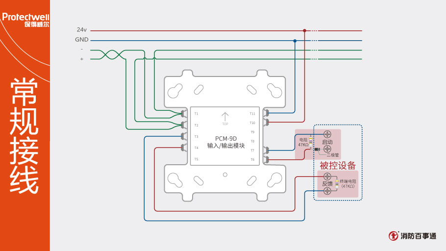 PCM-9D输入/输出模块接线