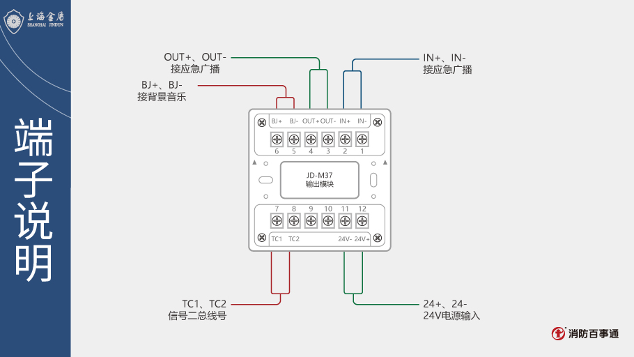 JD-M37输出模块端子说明