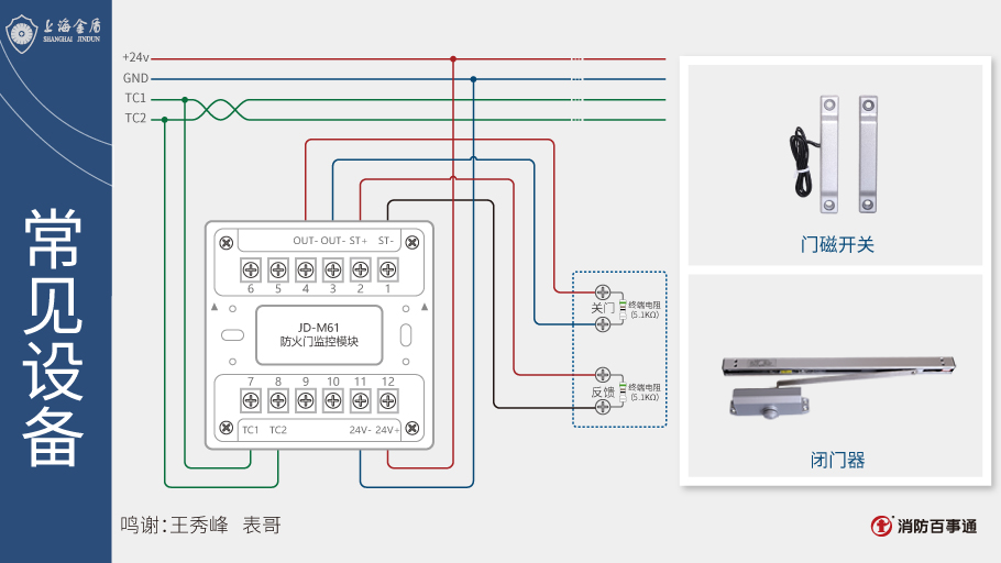 JD-M61防火门监控模块接线