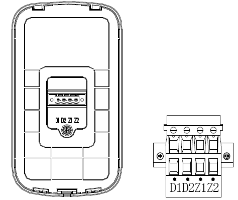 GS-8102B火灾声光警报器端子标识示意图