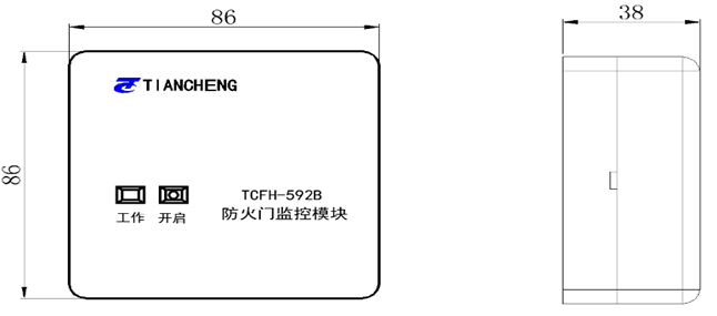 TCFH-592B防火门监控接口模块结构