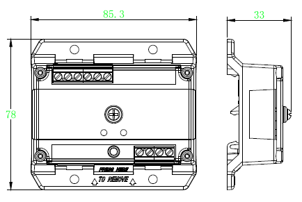 GS-MOD8041输入/输出模块外形示意图