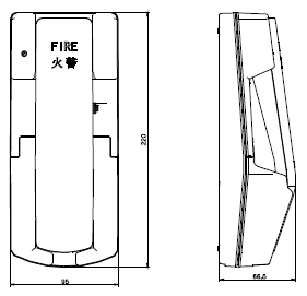 GS-FP-861消防电话分机外形示意图