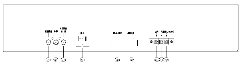 GS-VA-830广播控制盘外形及结构示意图