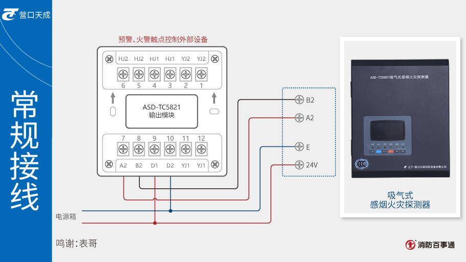 ASD-TC5821输出模块接吸气式感烟火灾探测器