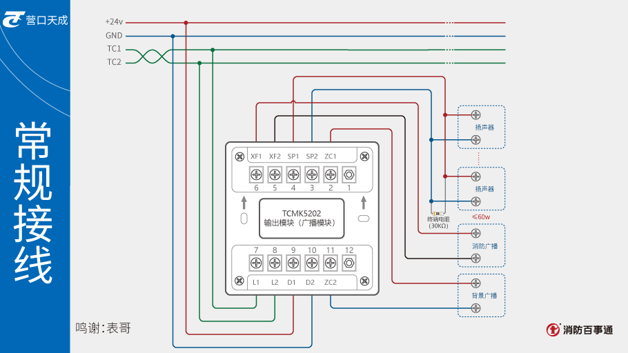 TCMK5202广播模块接线