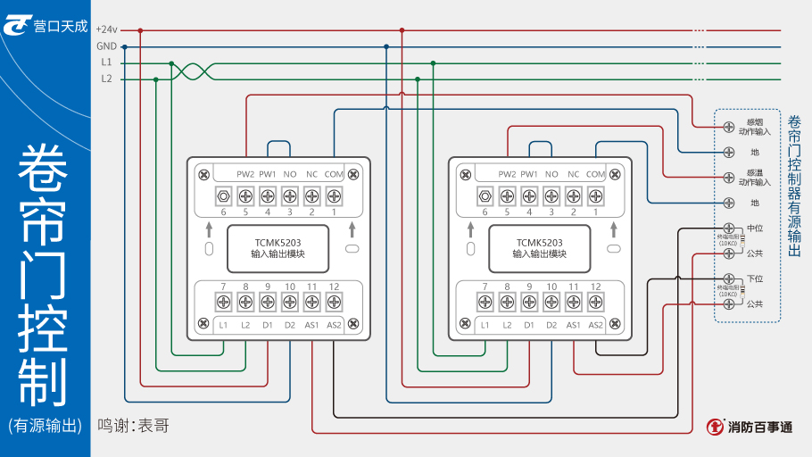 TCMK5203控制模块接线