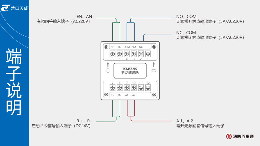 TCMK5207联动切换模块端子说明