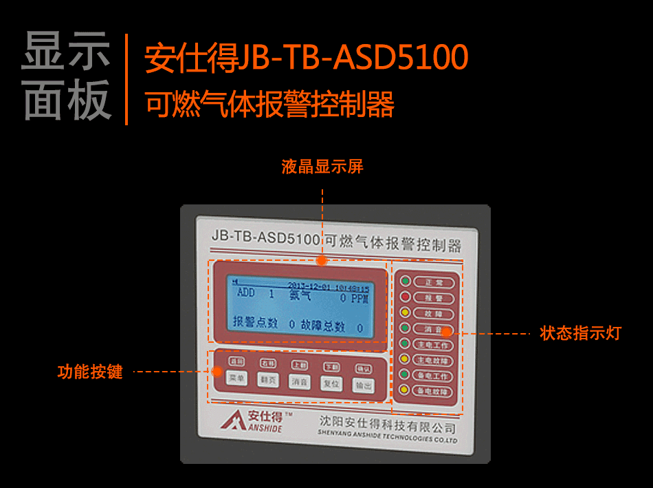 JB-TB-ASD5100可燃气体报警控制器