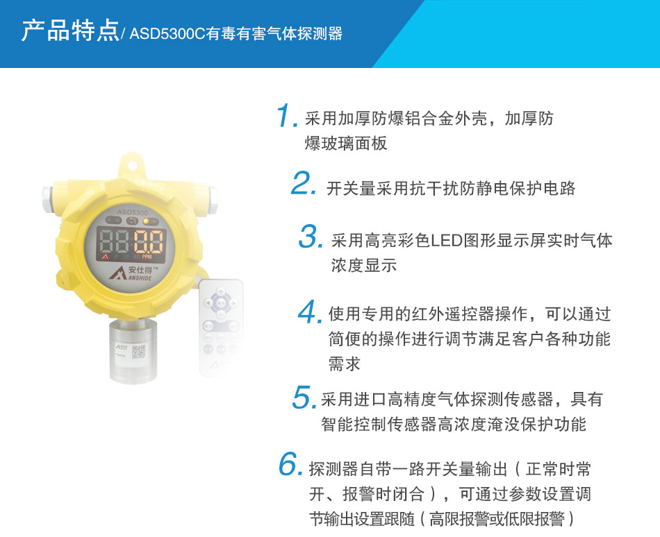 ASD5300C有毒有害气体探测器 电化学式