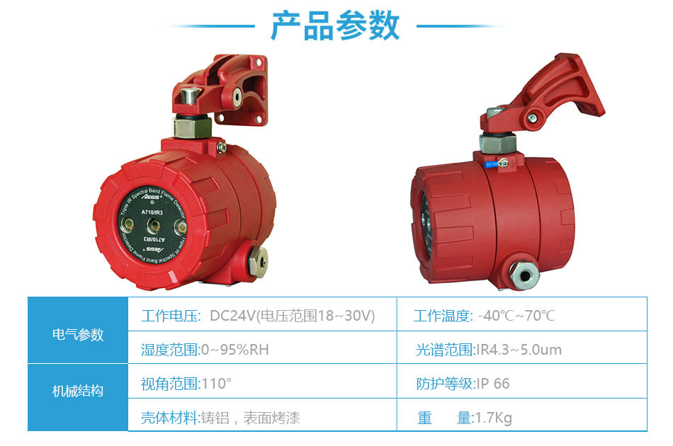 A710/IR3三波段红外火焰探测器参数