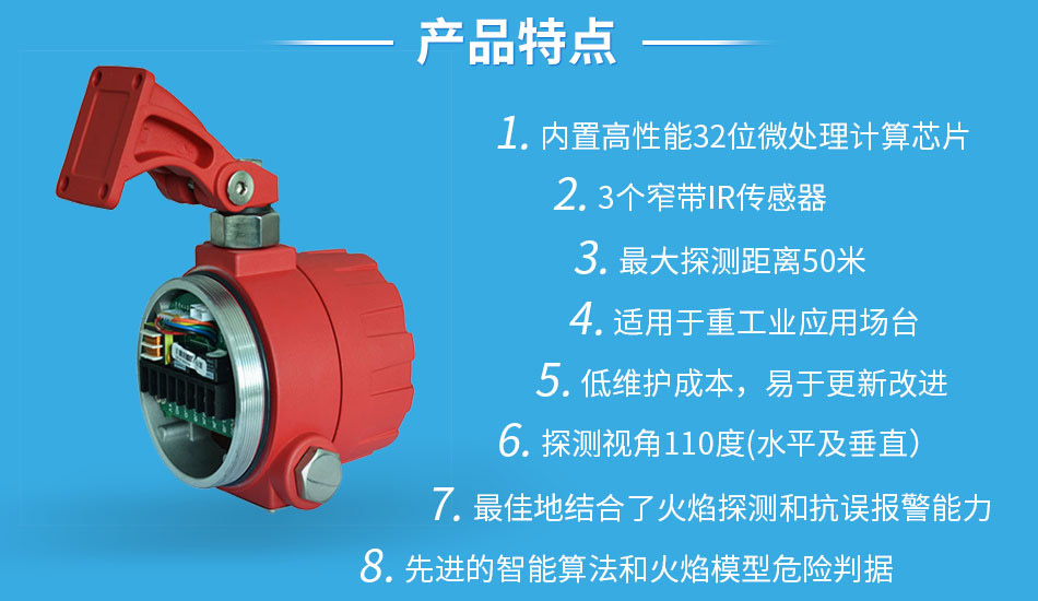 A710/IR3三波段红外火焰探测器特点