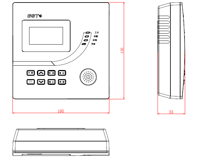 GST-JA2200家用主机外形示意图