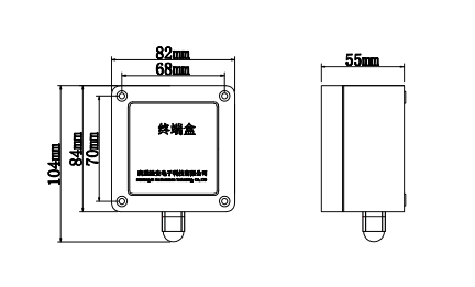 JTW-LD-DA5000/85缆式线型感温火灾探测器外形示意图