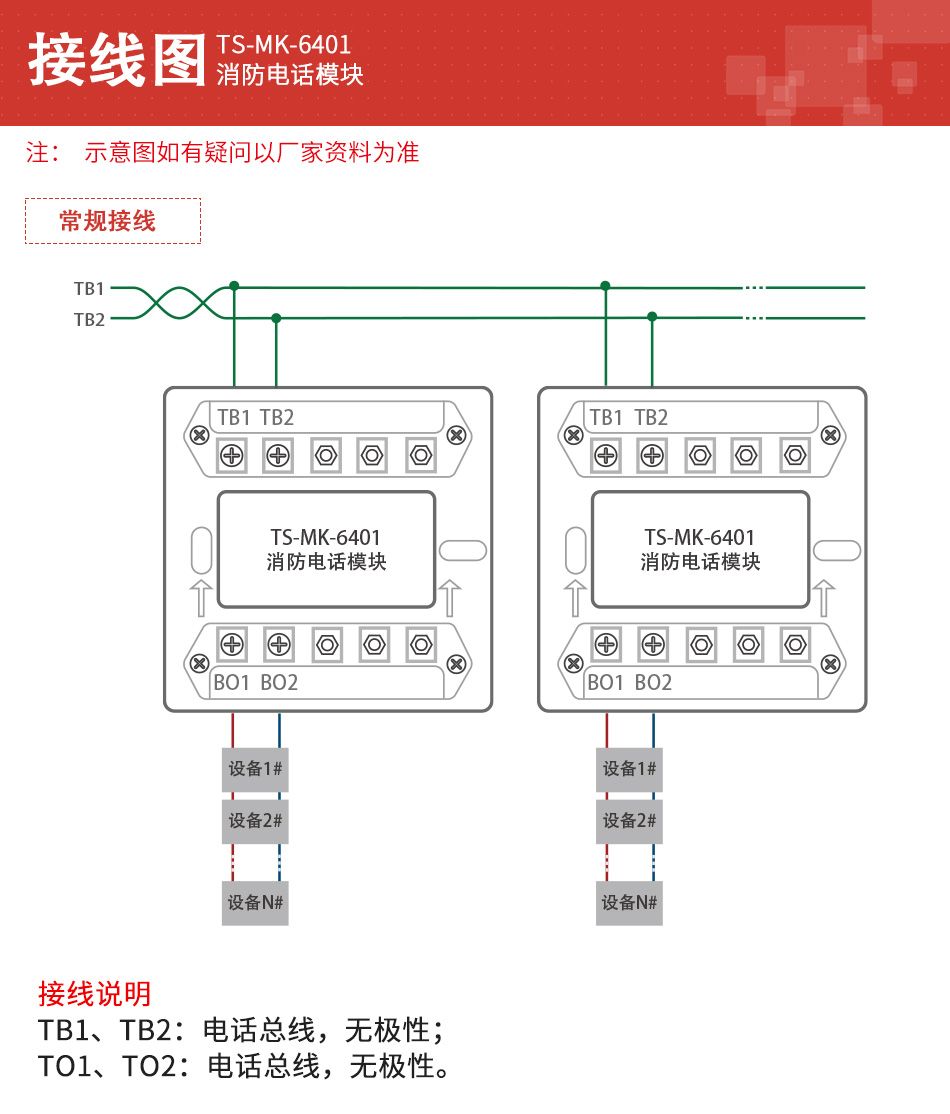 TS-MK-6401消防电话模块