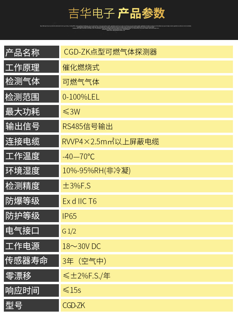 CGD-ZK点型可燃气体探测器