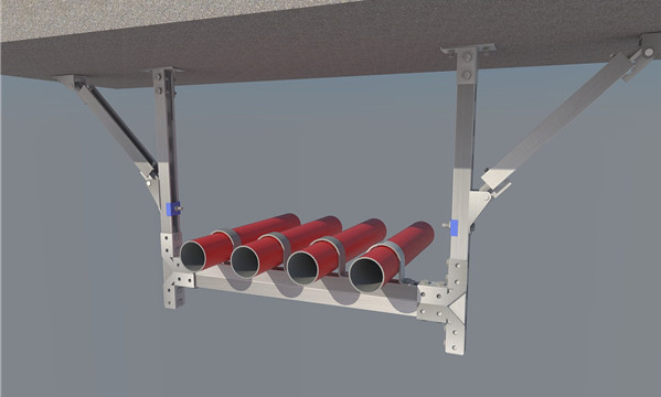 抗震支架现场4管安装图片