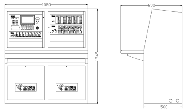 JB-TT-JBF-11SF-H火灾报警控制器结构尺寸